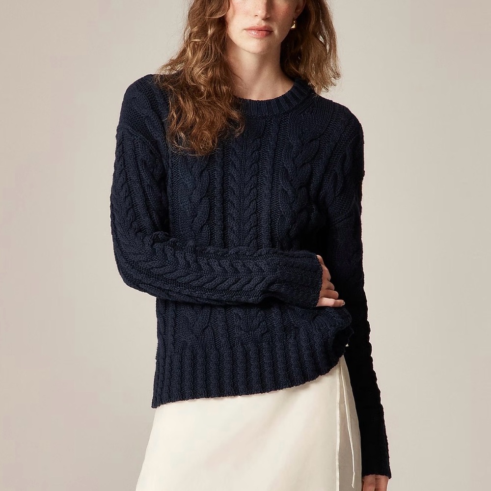 J Crew Women’s Cotton Fisherman sweater